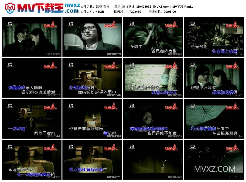 汪峰-在雨中_国语_流行歌曲_MA403972